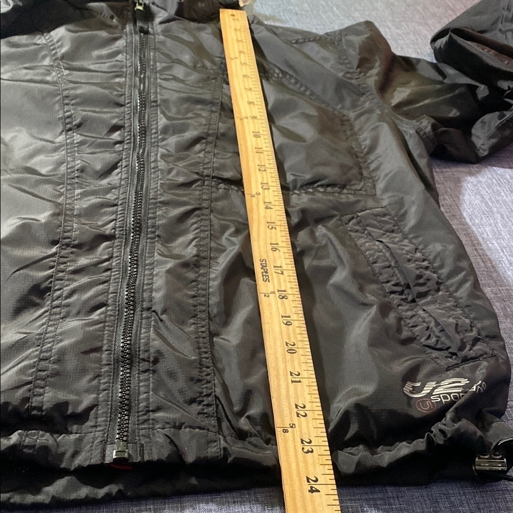 U2 Sportswear Jacket XS Black Lightweight Hooded Windbreaker Zip Mesh Lined - Picture 13 of 14